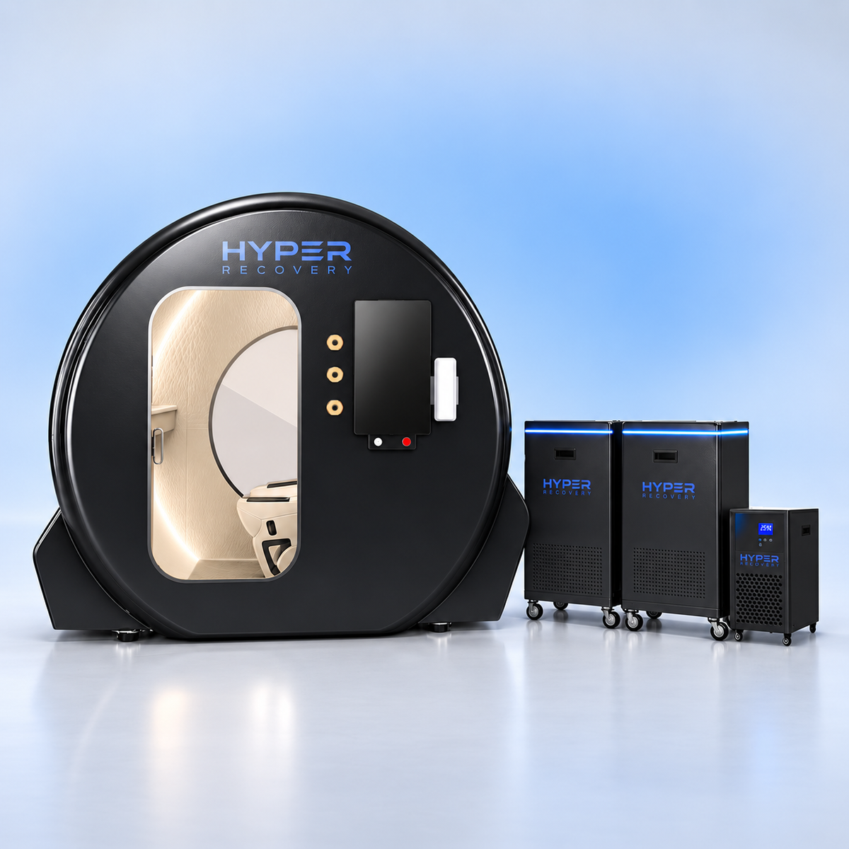 HyperRecovery Seat One seated hard-shell hyperbaric chamber
