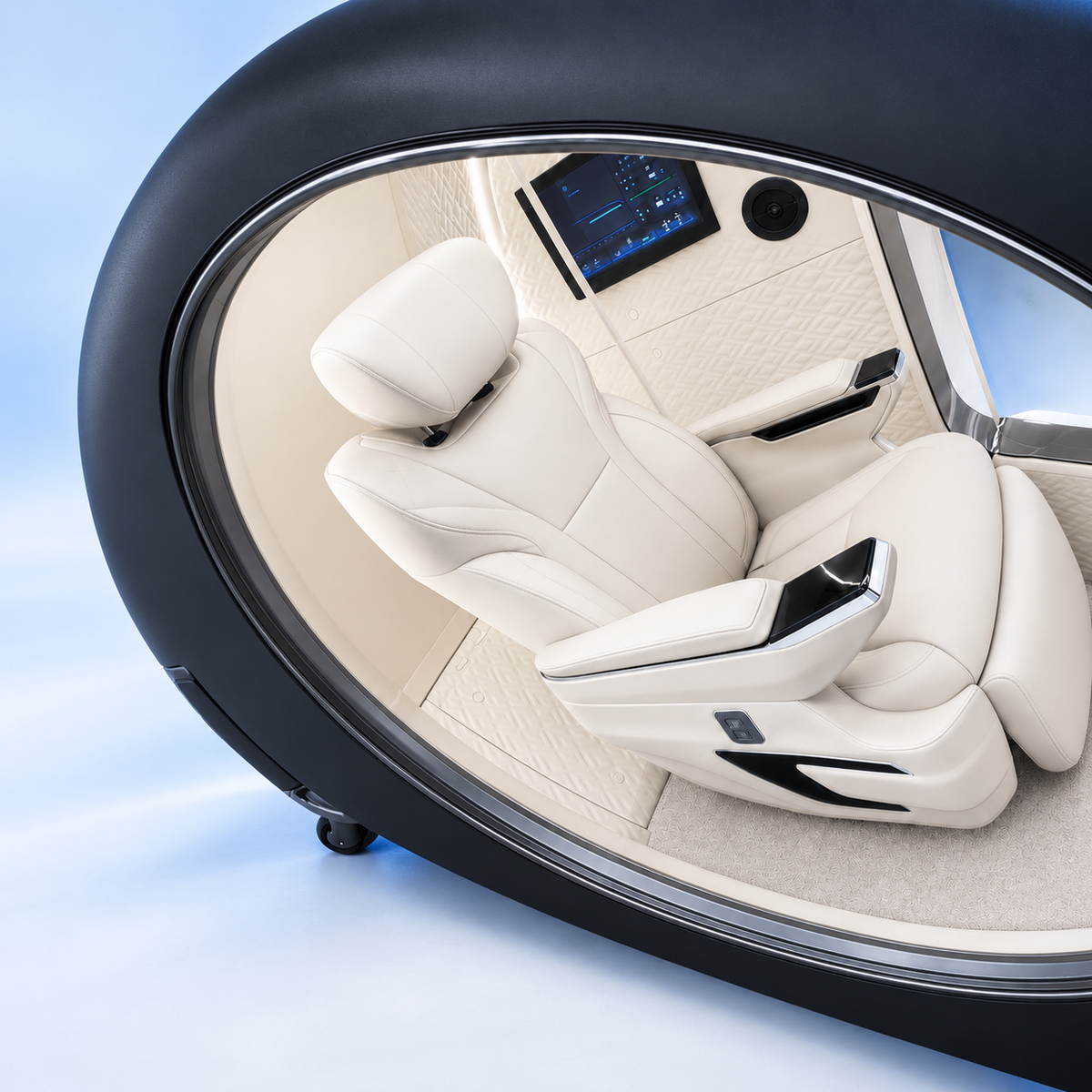 HyperRecovery Seat One seated hard-shell hyperbaric chamber, view 2