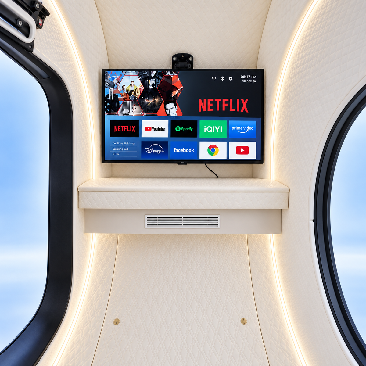 HyperRecovery Seat One seated hard-shell hyperbaric chamber, view 5
